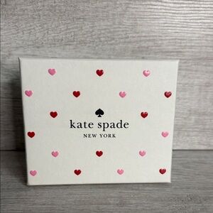 Kate Spade White Box with Red and Pink Hearts